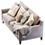 Elegant Beverly Sofa - 80" Wide, Upholstered 3D model small image 3