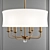 Glamorous Zoe Brass Chandelier 3D model small image 1