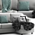 Modern Finned Sofa: Contemporary Design, Comfort & Style 3D model small image 2