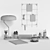 Desk Dream Set | Delicate Workspace Decor 3D model small image 3