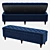 Velvet Tufted Storage Bench 3D model small image 2