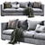 Elegant Meridiani Belmon Sofa 3D model small image 1