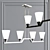 Elegant Suspension Light Collection 3D model small image 4