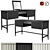 Austin Home Dressing Table with Mirror and 2 Drawers 3D model small image 5