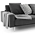 BoConcept Carlton Sofa: Sleek & Stylish Design 3D model small image 3