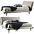 Piuma Bed: Luxury Comfort with Natuzzi 3D model small image 1