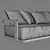 Teak Sofa: Prado 72" by Restoration Hardware 3D model small image 3