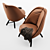 Elegant Pianca Calatea Armchair 3D model small image 2