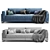 Elegant Frigerio Salotti Davis Sofa 3D model small image 3