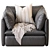 Cozy Leather Armchair 3D model small image 3