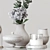 Elegant Decor Set: Vases, Flowers, Clocks 3D model small image 3