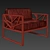 WeWood Lounge Chair - Eco-friendly and Stylish 3D model small image 5