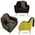 Luxury Lysandre Armchair: Elegant Comfort 3D model small image 2