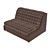 Edinburg Cacao Sofa: Elegant & Comfortable 3D model small image 1