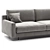 Contemporary Gray Corner Sofa 3D model small image 2