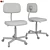 Ergonomic Beige Work Chair 3D model small image 2