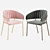 Contemporary Velvet Pisa Chair 3D model small image 6