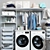 Algot 14 Wall Unit + BOAXEL Laundry Set 3D model small image 3