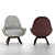 Elegant Armchair with Generous Dimensions 3D model small image 1