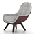 Elegant Armchair with Generous Dimensions 3D model small image 3