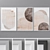 Modern Abstract Triptych Photo Frames 3D model small image 1