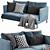 Contemporary Zanotta William 2 Sofa 3D model small image 3