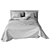 Sleek Gray Bed: Elegant Simplicity 3D model small image 2