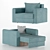 Modena Armchair-Bed: Multi-Functional Comfort 3D model small image 1