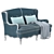 Elegant Tosconova Lauren Sofa 3D model small image 5