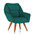 Cozy Lounge Chair - 60cm x 60cm 3D model small image 2