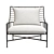 Sleek Breton Metal Chair - CB2 3D model small image 2