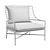 Sleek Breton Metal Chair - CB2 3D model small image 3