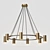 Luxury Gold 8-Lamp Unity Chandelier 3D model small image 1