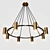 Luxury Gold 8-Lamp Unity Chandelier 3D model small image 2