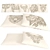 Wild Safari Animal Throw Pillows 3D model small image 5