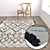 Luxury Texture Carpets Set 3D model small image 5