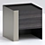 Chloe: Sleek Rectangular Bedside Table 3D model small image 1