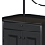 Sleek Black Storage Bench - KORNSJÖ 3D model small image 4