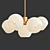 Milk Glass Staggered Chandelier 3D model small image 1