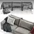 Poliform Bristol Modern Sofa 3D model small image 5