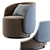 Fendi Casa Annabelle Armchair: Sleek & Elegant 3D model small image 2