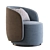 Fendi Casa Annabelle Armchair: Sleek & Elegant 3D model small image 4