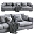 Elegant Flexform Magnum Sofa 3D model small image 3