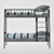 Barcelona Metal Bunk Bed 3D model small image 2