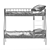 Barcelona Metal Bunk Bed 3D model small image 3