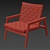 Elegant Rue Armchair: Superior Comfort & Style 3D model small image 4