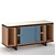 Sleek Wood Console Table, 150cm x 50cm 3D model small image 1