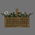 Daisy Bliss Basket: A Delightful Floral Arrangement 3D model small image 4