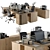 Modern Office Furniture Set 3D model small image 3