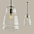 Elegant Glass Ceiling Lamps 3D model small image 2